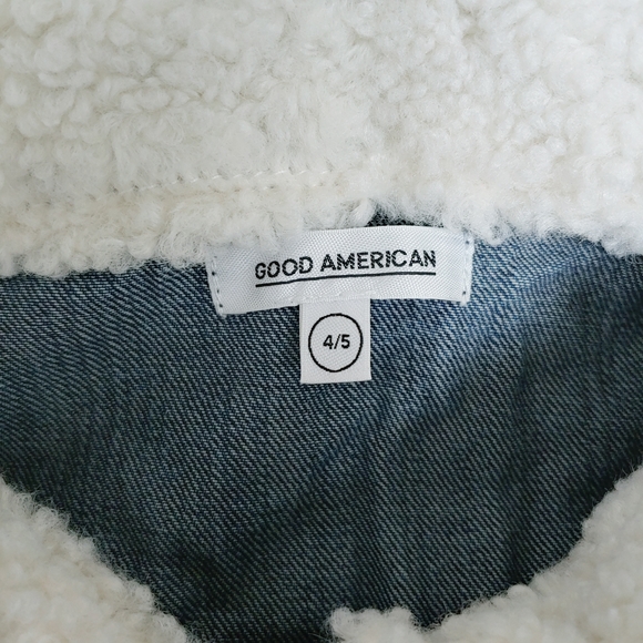 Good American Jackets & Coats Good American Sherpa Oversized Denim